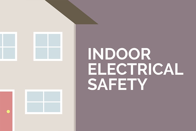 indoor electrical safety. image of a house.